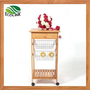 bamboo kitchen trolley