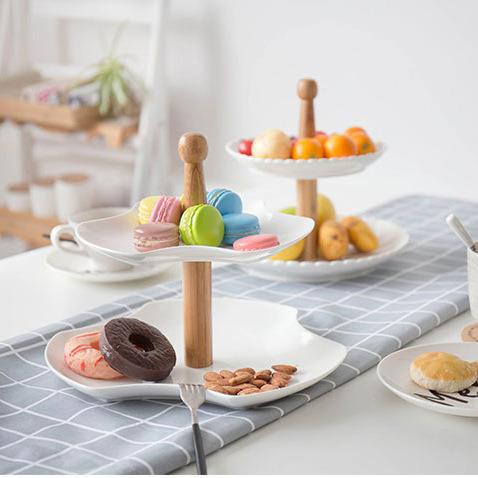 2-Tier Ceramic Cake Plate