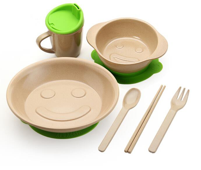 Rice Husk Fibre Children Tableware Set