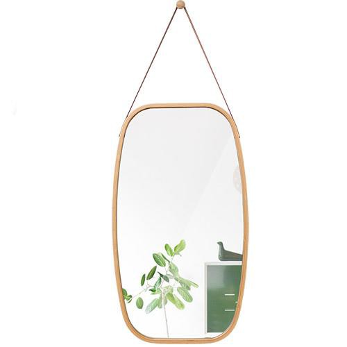 Bamboo Framed Hanging Length Mirror