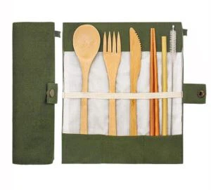 Bamboo Portable Eco Friendly Cutlery Set