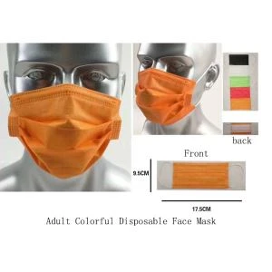 Adult Colorful Disposable 3 Ply Face Mask