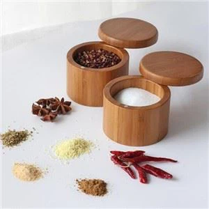 Bamboo Spice Jar With Magnetic Swivel Lid