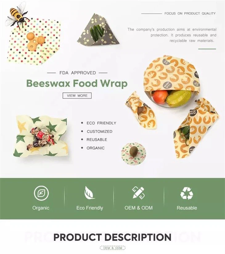 Reusable Beewax Food Wraps No Plastic Alternative For Sandwich Wrapping