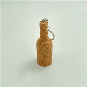 Keychain Pendant With Cork Beer Bottle
