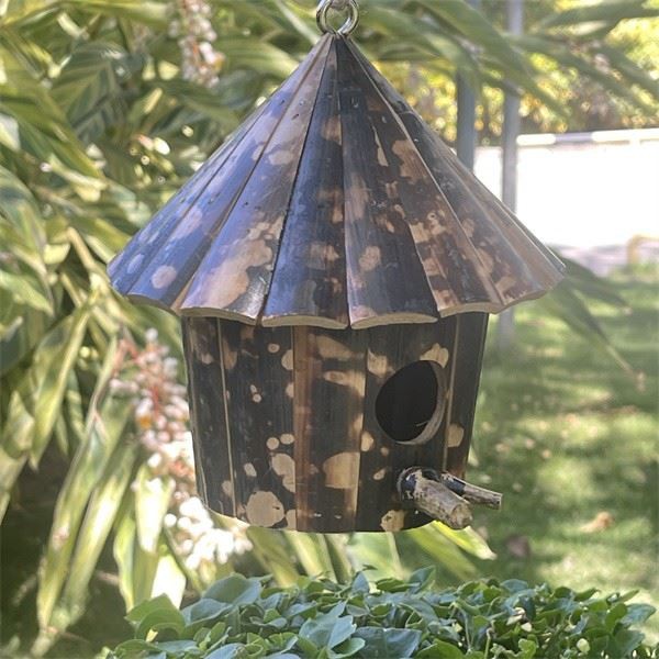 Eco-friendly Outdoor Deco Bamboo Bird House