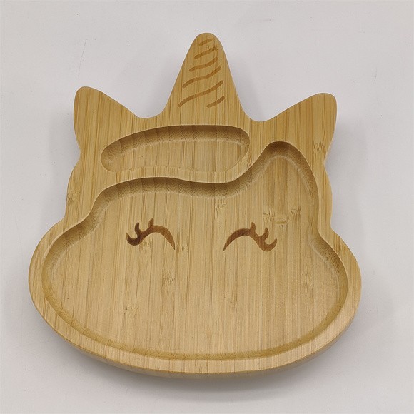 Bamboo Baby Toddler Suction Feeding Plates Bowls