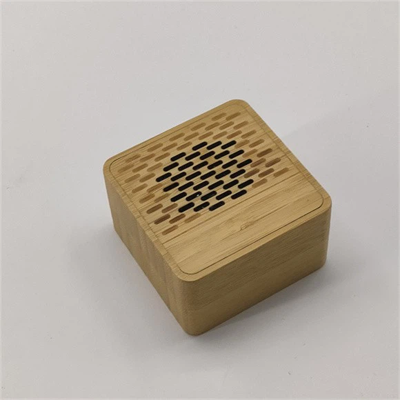Bamboo Wood Small Square Wireless Bluetooth Speaker Type