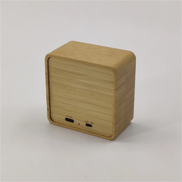 Bamboo Wood Small Square Wireless Bluetooth Speaker Type