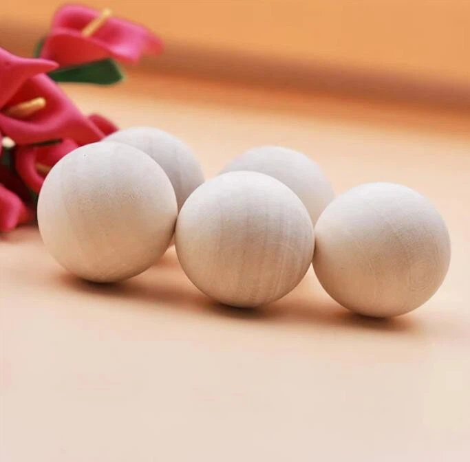 Custom Educational Unfinished Natural Wooden Balls For Crafts And DIY Projects