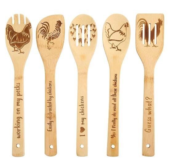 Customized Bamboo Kitchen Cooking Utensils Set
