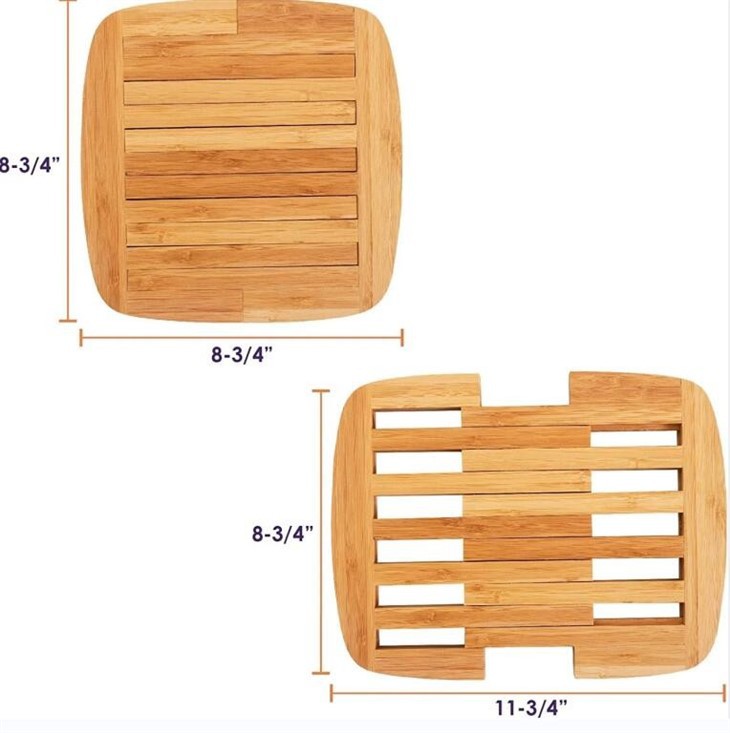 Kitchen Bamboo Hot Pads Trivet